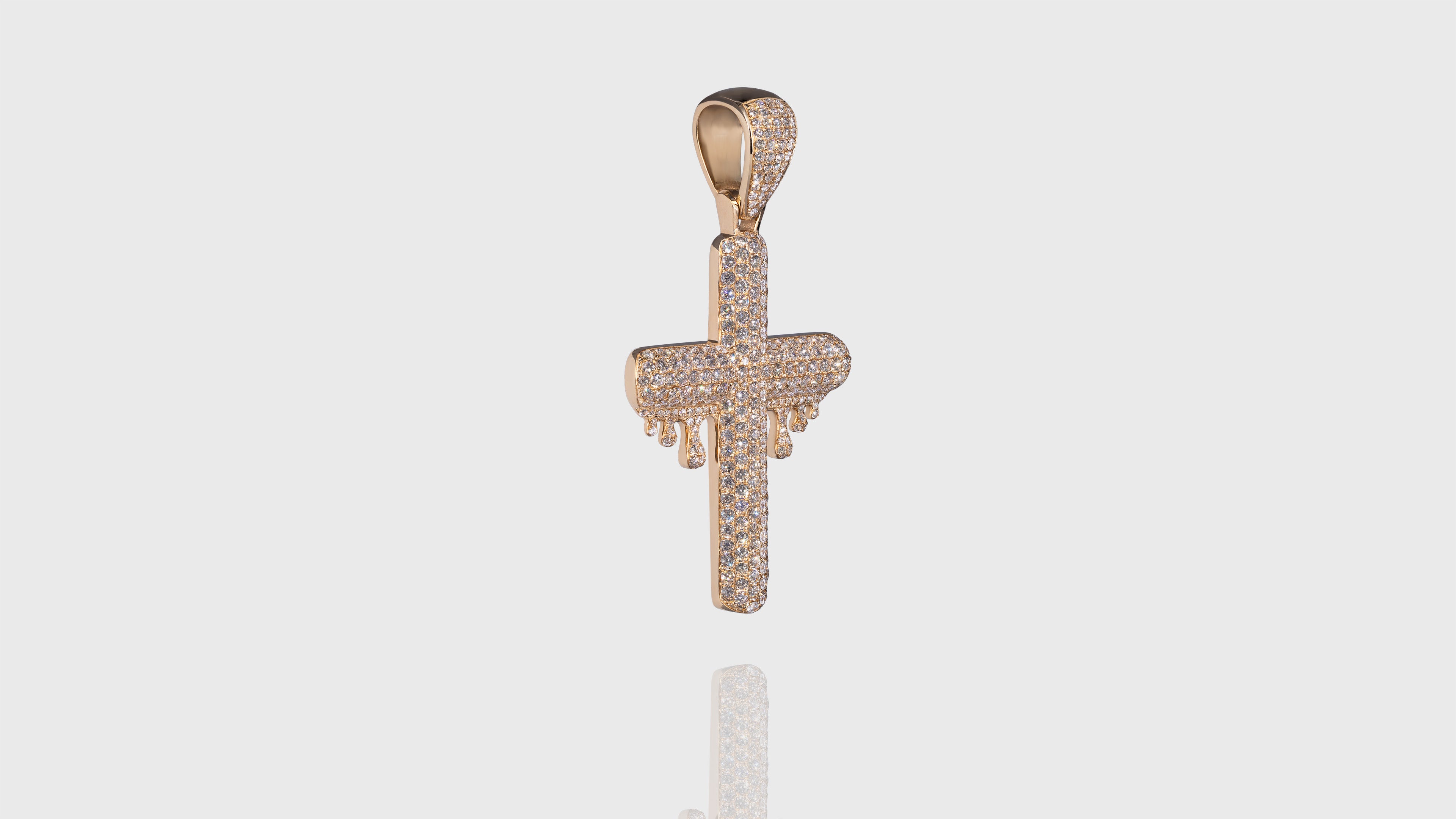 Dripping cross best sale necklace