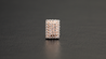 14K Rose Gold Rectangle Diamond Earrings