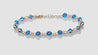 10K Yellow Gold Light Blue Eye Bracelet