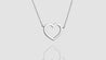18K White Gold See Through Heart Necklace