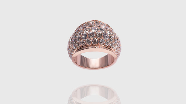 10K Rose Gold 360 Galaxy Diamond Ring