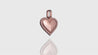 10K Rose Gold Diamond Surrounded Heart Pendant