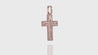 14K Rose Gold Layered Baguette Diamond Cross Pendant