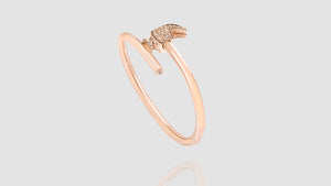 18K Rose Gold Diamond Chakoch Head Bangle Bracelet