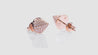 14K Rose Gold Cone Shape Diamond Earrings