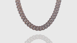 10K Rose Gold ToranoMax Setting Diamond Cuban Link Chain