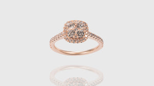 18K Rose Gold Kilani Signature Cushion Engagement Ring