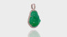 14K Rose Gold Green Jade Diamond Pendant