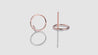 14K Rose Gold Hollow Circle Stud Earrings
