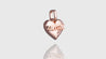 10K Rose Gold Mom Heart Pendant