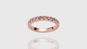 18K Rose Gold Open Wall Band Ring (0.33CT)