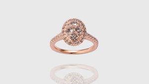 18K Rose Gold Kilani Signature Oval Engagement Ring