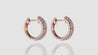 18K Rose Gold Kilani Pave Diamond Huggies