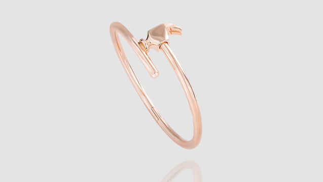 [Pre-Order] 18K Rose Gold Plain Chakoch Bangle Bracelet