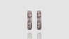 14K Rose Gold Huggie Diamond Earrings