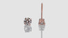 14K Rose Gold Single Diamond Stud Earrings