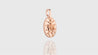 18K Rose Gold Virgin Mary Diamond Pendant