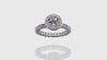 18K White Gold Round Halo Engagement Diamond Ring