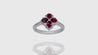18K White Gold Ruby Starburst Diamond Ring