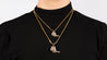 14k Yellow Gold Snake Chinese Zodiac Diamond Pendant