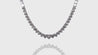 14k White Gold 3 Prong Half Way Journey Diamond Chain