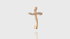 10K Yellow Gold Twisted Cross Diamond Pendant