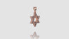 14K Rose Gold Star of David Diamond Pendant