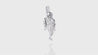 10K White Gold Angel Diamond Pendant