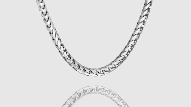 10K White Gold Basra Link Chain