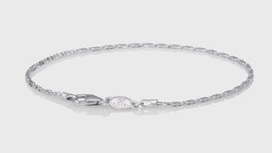 10K White Gold Butterfly Link Bracelet