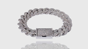 10K White Gold ToranoMax™ Cuban Link Diamond Bracelet