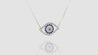 10K White Gold CZ Eye Chain Necklace