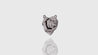14K White Gold Diamond Rose Pendant