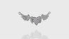 18K White Gold Diamond Flying Love Mom Heart Pendant