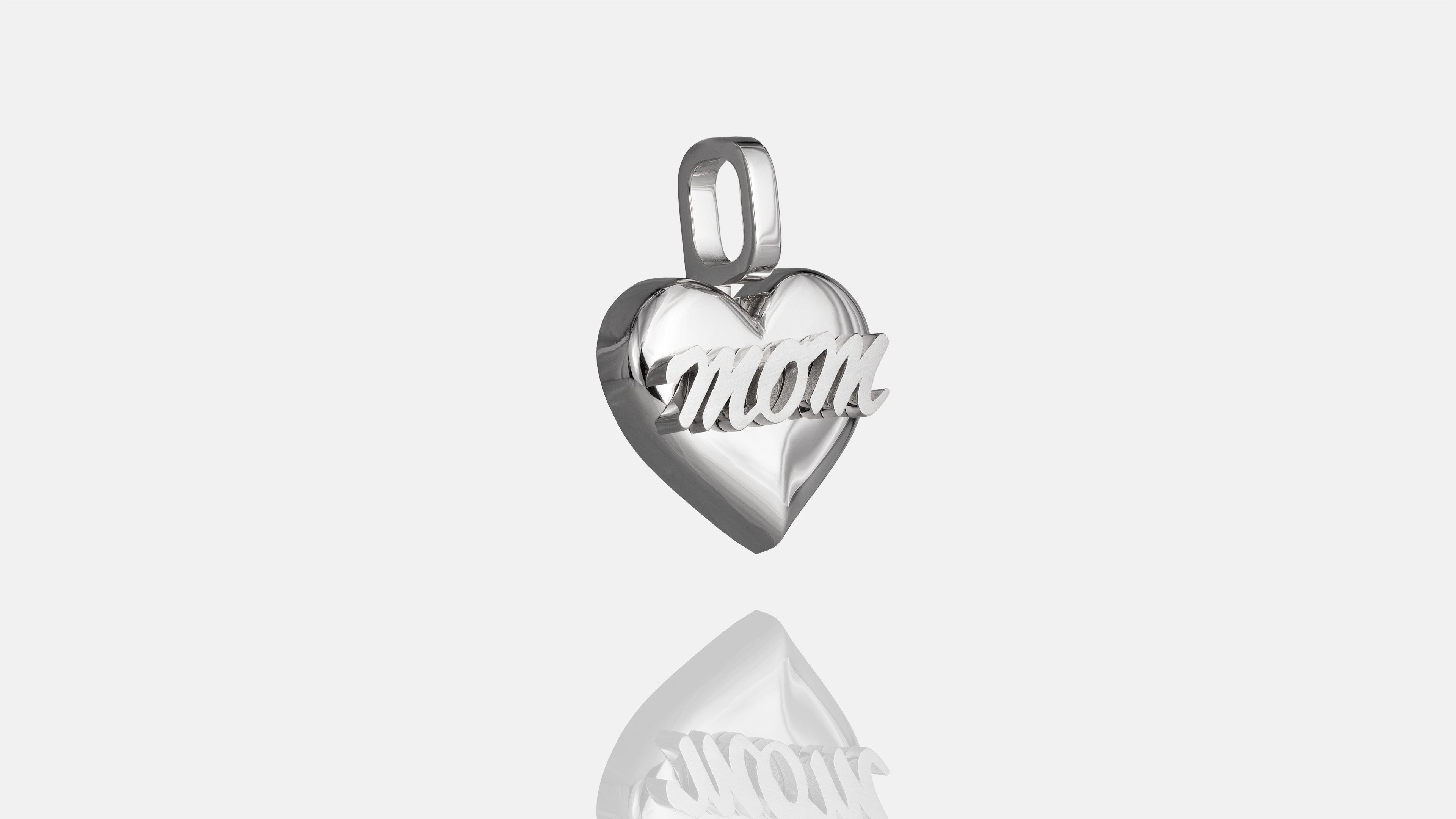 10K Gold Mom Heart Pendant