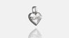 10K White Gold Mom Heart Pendant