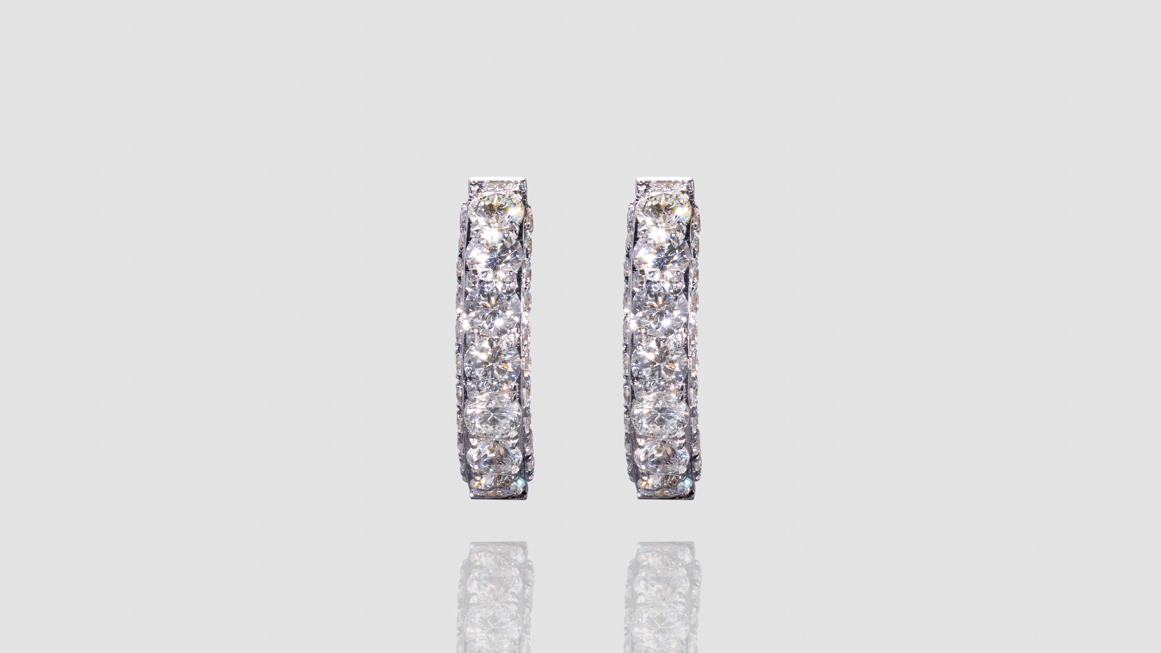 14K Gold Huggie Diamond Earrings