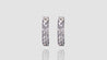 14K White Gold Huggie Diamond Earrings