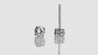 14K White Gold Single Diamond Stud Earrings