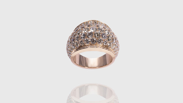 10K Yellow Gold 360 Galaxy Diamond Ring