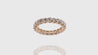 14K Yellow Gold U Shape Eternity Diamond Band Ring