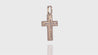 14K Yellow Gold Layered Baguette Diamond Cross Pendant