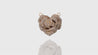 14K Yellow Gold Diamond Rose Pendant