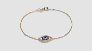 10K Yellow Gold Eye Safety Charm Bracelet