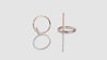 14K Yellow Gold Hollow Circle Stud Earrings
