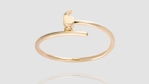 [Pre-Order] 18K Yellow Gold Plain Chakoch Bangle Bracelet*